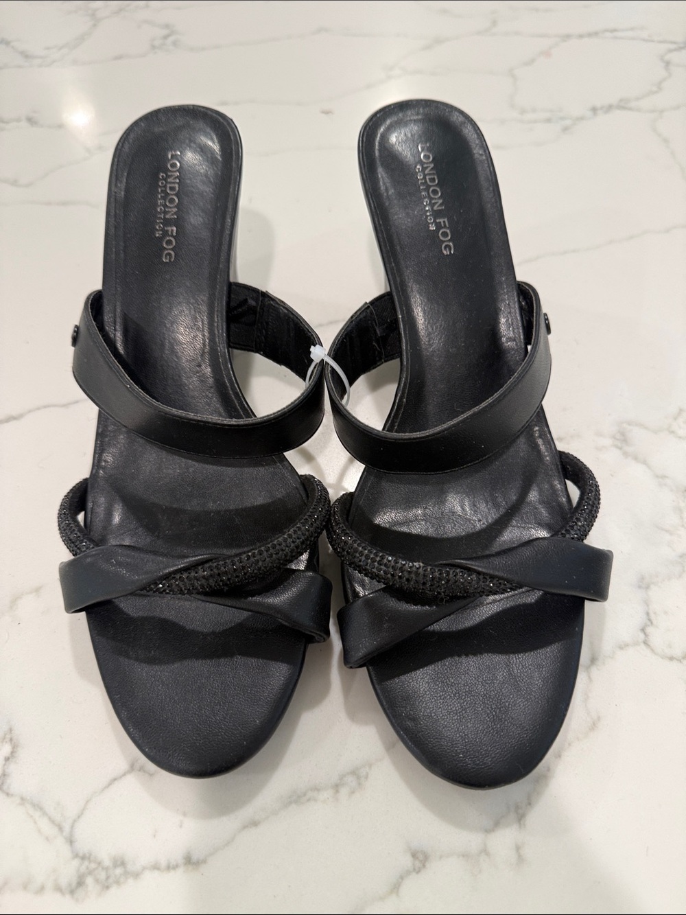 5/$25 London Fog Braided Strap Wedge Sandals